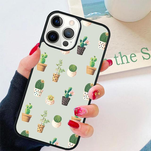 Watercolour Succulents Cacti Coque Shell For iPhone 17 Air 15 16 14 13 12 Pro Max 11 Pro Max Plus Phone Case Cover