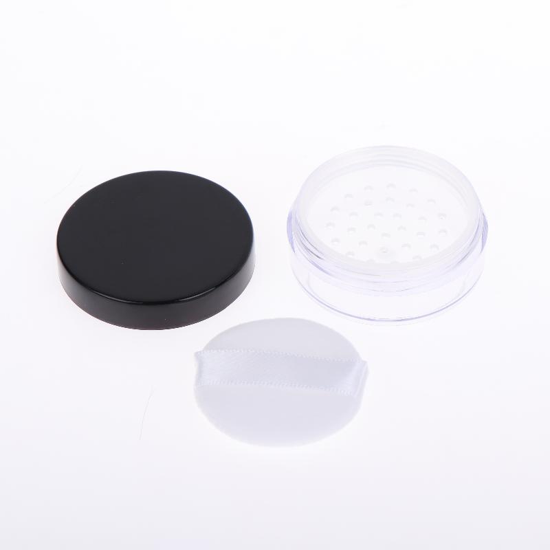 1Pcs Empty Loose Powder Pot With Sieve And Powder Puff Portable 5G Plastic Powder Box Travel Makeup Jar Sifter Container