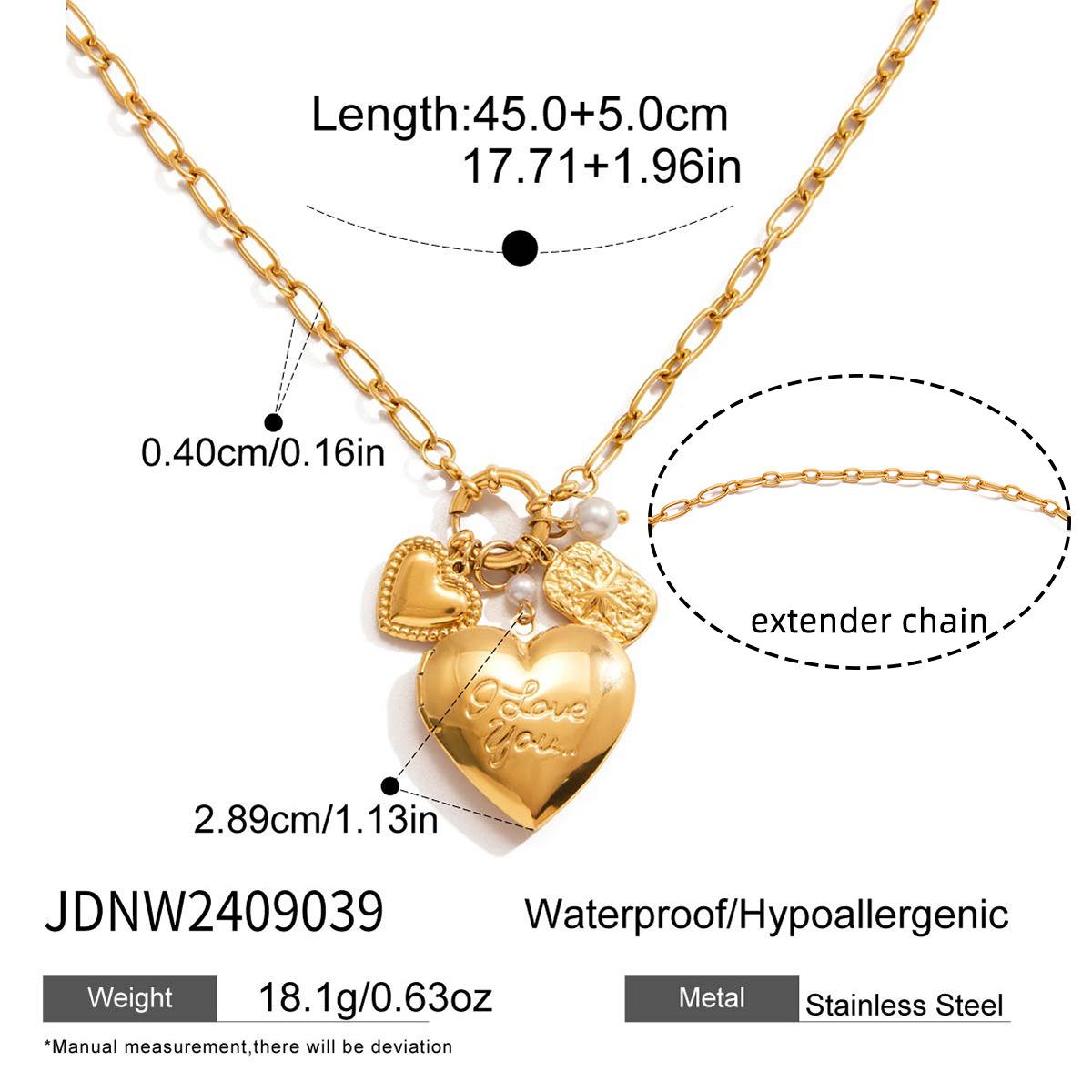 European and American stainless steel love necklace pendant collarbone chain titanium steel necklace