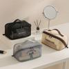 Travel Mesh Makeup Bag Portable Multifunctional Travel Toiletries Organizer Large Capacity Makeup Case