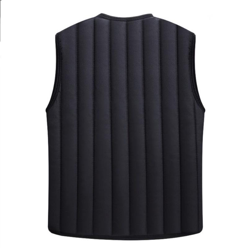 Middle Aged Men Fleece Lined Casual Winter Vest
