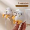 1/2Pcs Cable Rack Chicken Duck Shape Cable Holder Strong Load Bearing Data Cable Storage Hook Wall Mounted Space Saving Rack