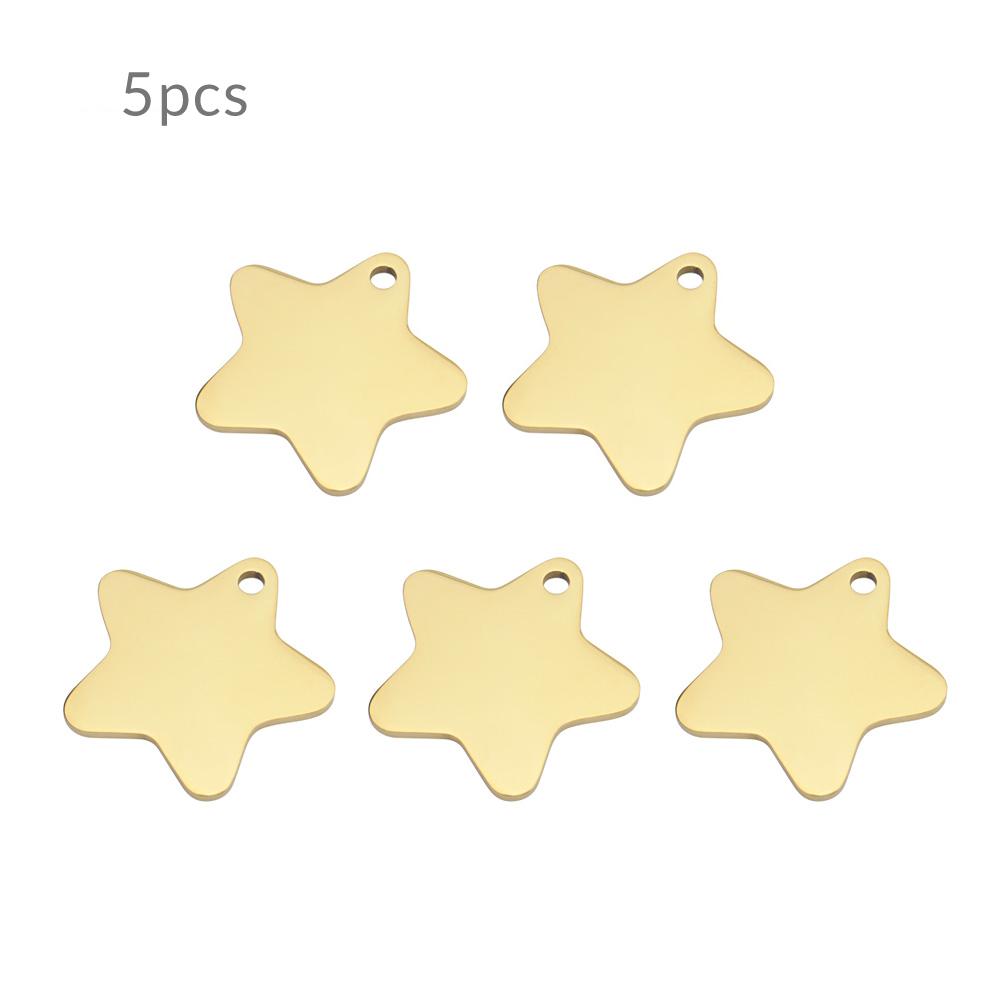 

5pcs Star Pendant Cat Dog Collar Nameplate Pet DIY Collars Accessories L 40mm