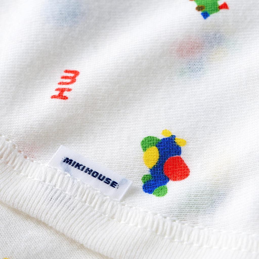 MIKI HOUSE Combi Made In for Boys and Size Undershirt, 100% Cotton, Japan, Girls, Newborn, 50cm, Blue, 40-2320-386
