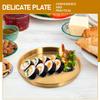 Stainless Steel Round Plate Elegant Metal Dinner Plate for Steak Pasta Fruit Serving Parties Weddings Family Gatherings Bar