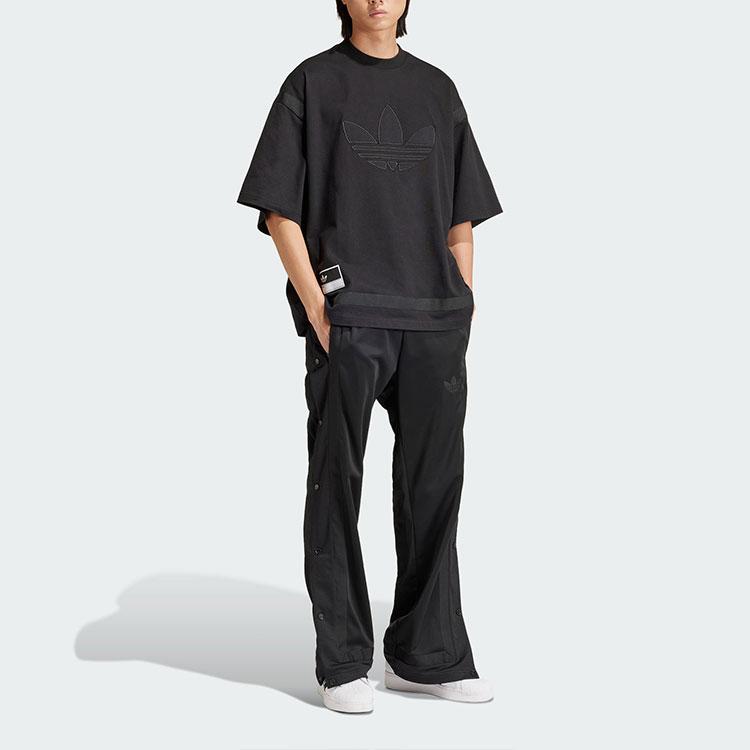 adidas Originals Street Premium Adibreak American Retro Loose Fit Sport Printed Logo Short Sleeve T-Shirt Men Tops Black IP3283