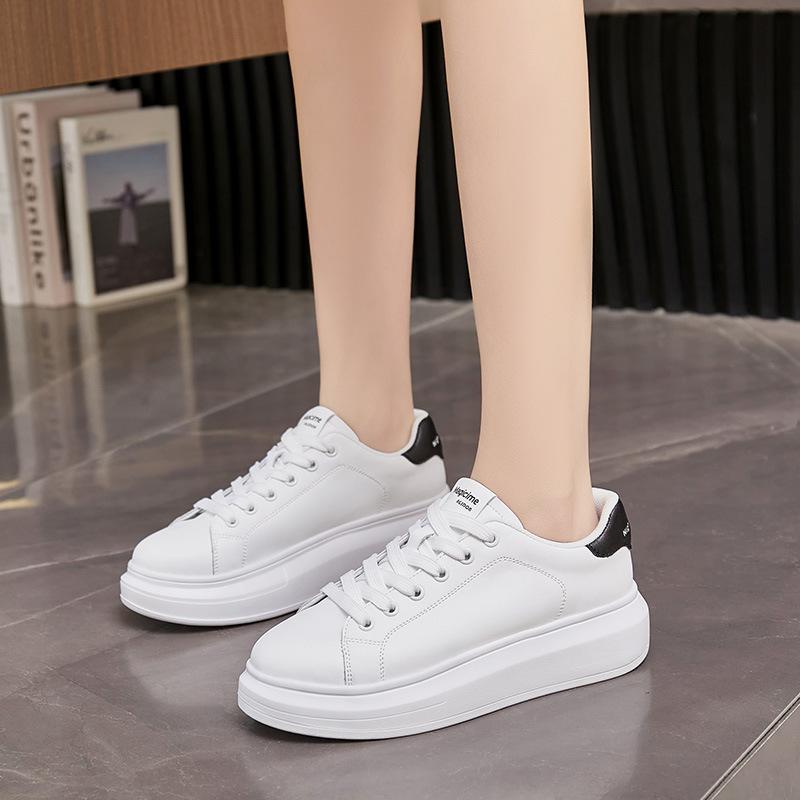 Augustine thick-soled little white shoes women's 2025 autumn new lightweight soft-soled student casual muffin board shoes ins