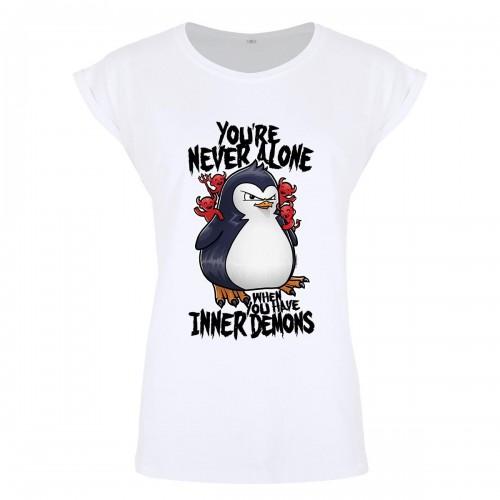 Psycho Penguin Womens/Ladies YouÂ´re Never Alone When You Have Inner Demons T-Shirt