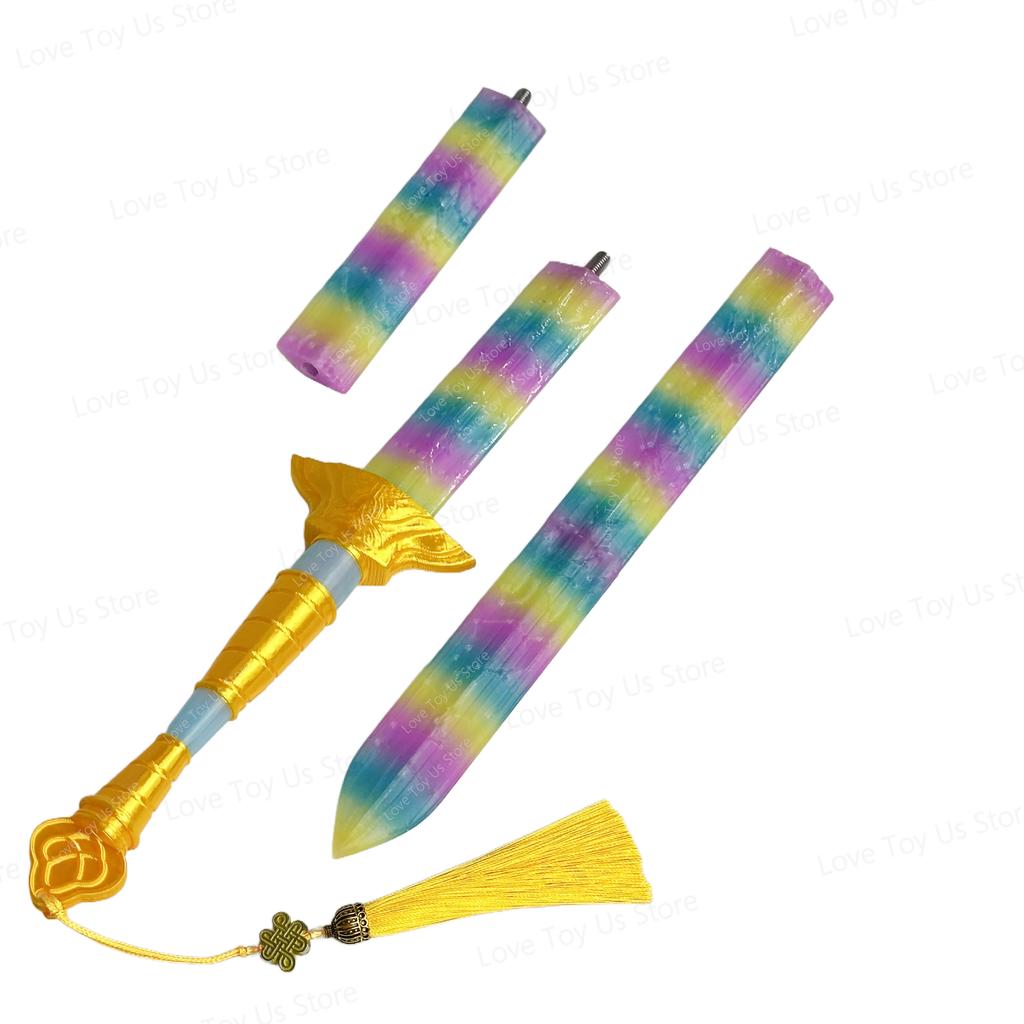 Accessori Costume Cosplay Spada Rumi Luci Colorate Donne Roleplay Stampa 3D Braccia Oggetti di Scena Halloween Carnevale Festa Regali