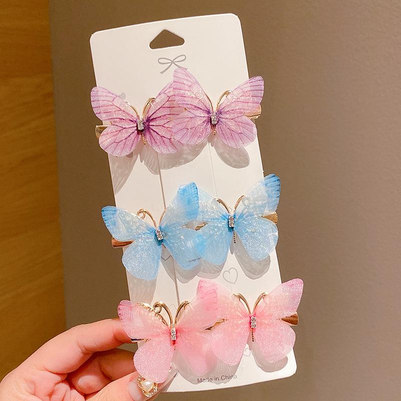 Super Fairy Butterfly Hair Clips for Girls,Cute Barrettes, Lovely Hair Accessories,Side Bangs Clips for Toddlers & Little Girls.