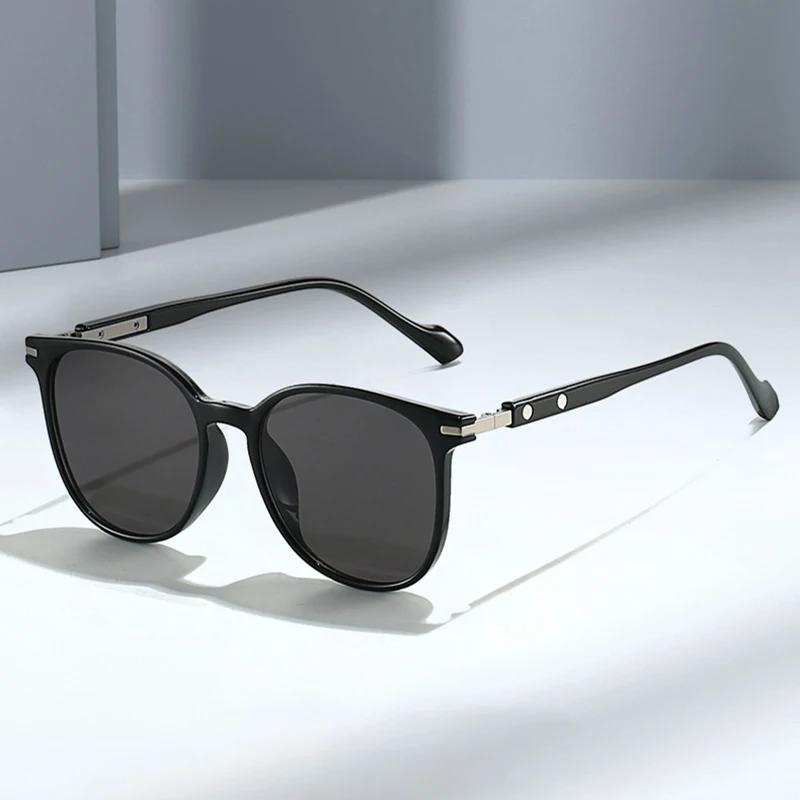 New Fashion Oval Rivets Women Sunglasses Retro Gradient Shades UV400 Men Punk Sun Glasses