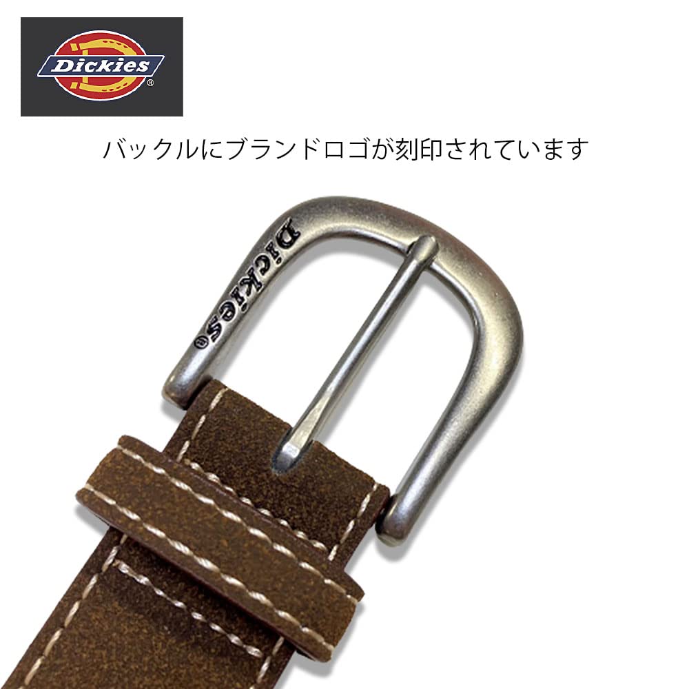 belt Belt width length Authentic DS0360C [Dickies] Suede-like single-stitch (adjustable length/simple) (unisex/belt 35mm/total 115cm) (dark brown)