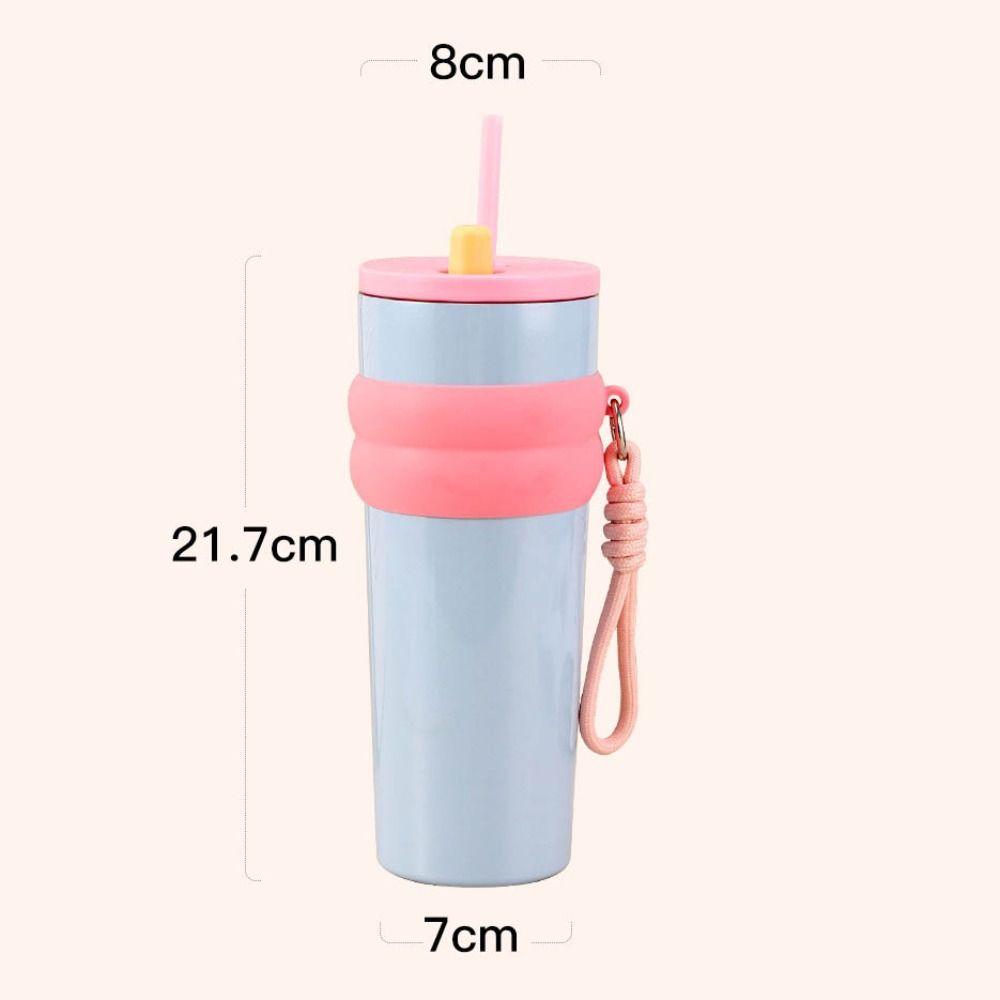 316 Stainless Steel Insulated Cup Bow Thermal Water Bottle Vacuum Cup  for Student Children