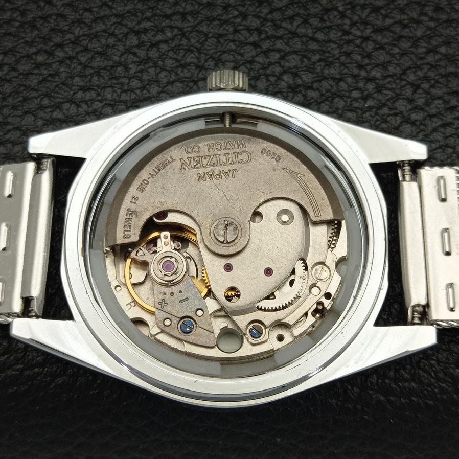 AUTHENTIC REFURBISHED CITIZEN AUTOMATIC 8200 JAPAN RED DIAL WATCH A426135-2 RL-a426135
