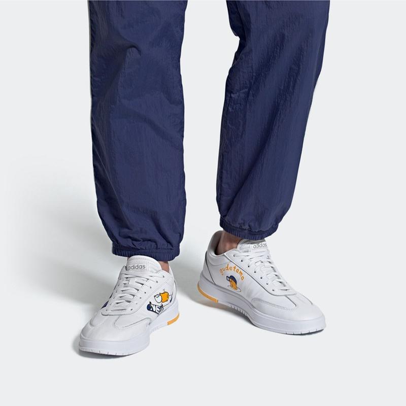 Adidas Neo Gradas Gudetama Fashion Slip-Resistant Durable Lightweight Low-Top Skate Shoes Unisex Skate Shoes White Blue FY2954