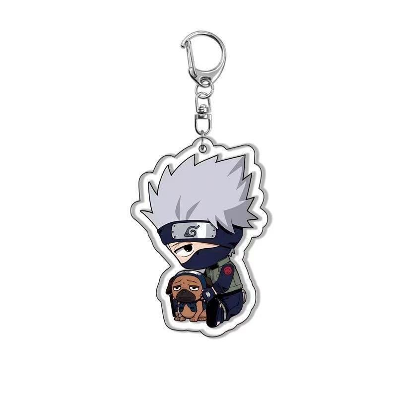 Anime Naruto Akrylové přívěsky na klíče Uzumaki Naruto Cartoon Keyring
