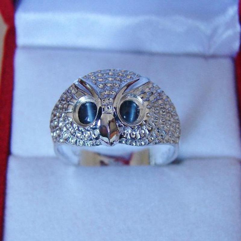 Personalized Owl Head Ring, Personalized Creative Electroplated Fashion Jewelry