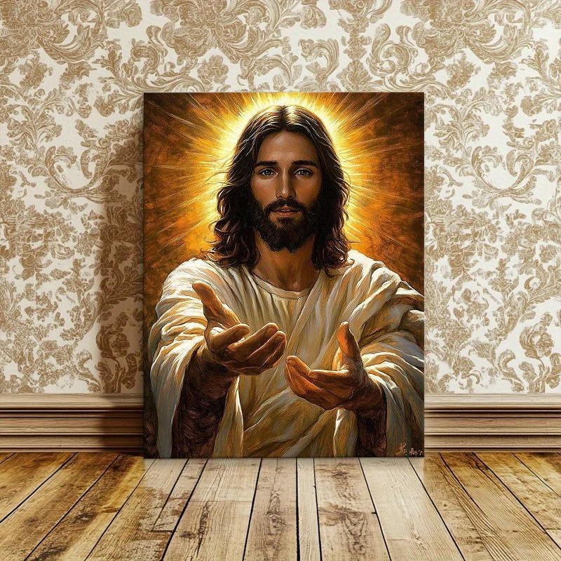 

The Praying Hand of Jesus Canvas Painting Wrapped Art, Wall Art Print Poster Canvas Painting Prints for Living Room Office Home Decoration 20x30cm