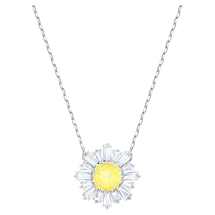 

Swarovski Idyllia Sunshine Желтый подсолнух Покрытие родием Ожерелье Женское ожерелье 5459588 Box (Random Color)