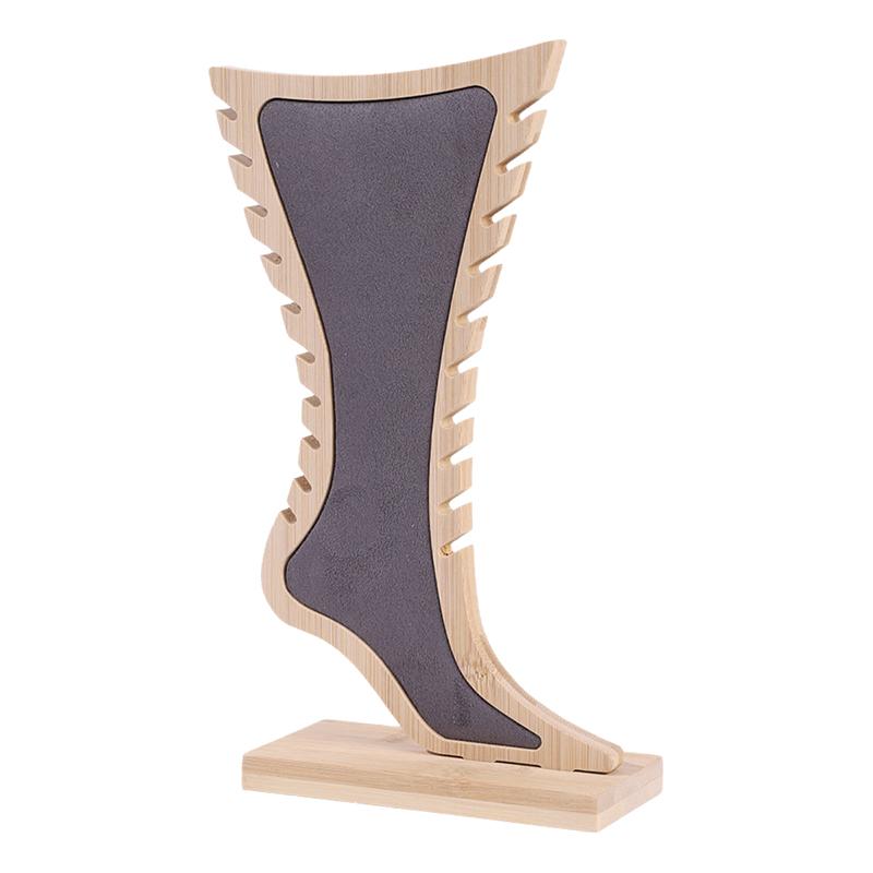 Solid Wood Foot Shape Jewelry Display Stand Necklace Bracelet Rack Pendant Holder Jewelry Store Counter Packaging Display Props