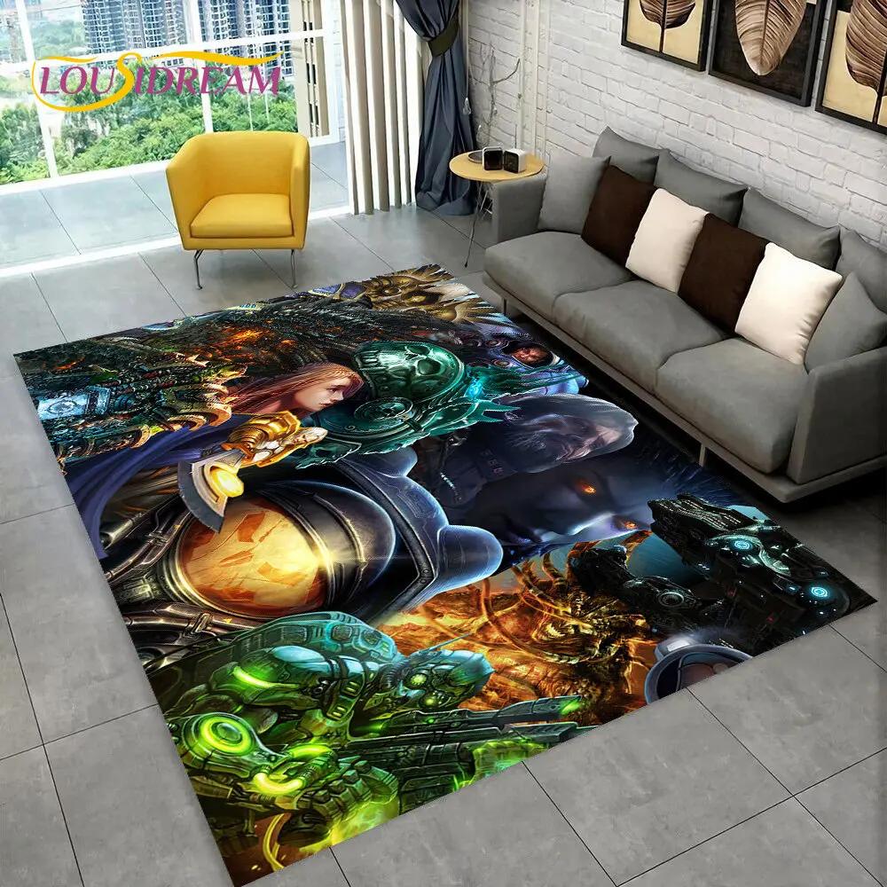 3D HD StarCraft Game Gamer PC Area Rug,Carpet Rug for Home Living Room Bedroom Sofa Doormat Decor,kids Play Non-slip Floor Mat