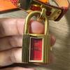 Used HERMES Kelly Watch Red Lizard Gold