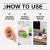 Hand Exercise Ball Halloween Dumpling Squeeze Toy, Pumpkin Ghost Bat Steamed Bun Sensory Toy Anxiety Relief for Stress Relief, Fidget Party Favors