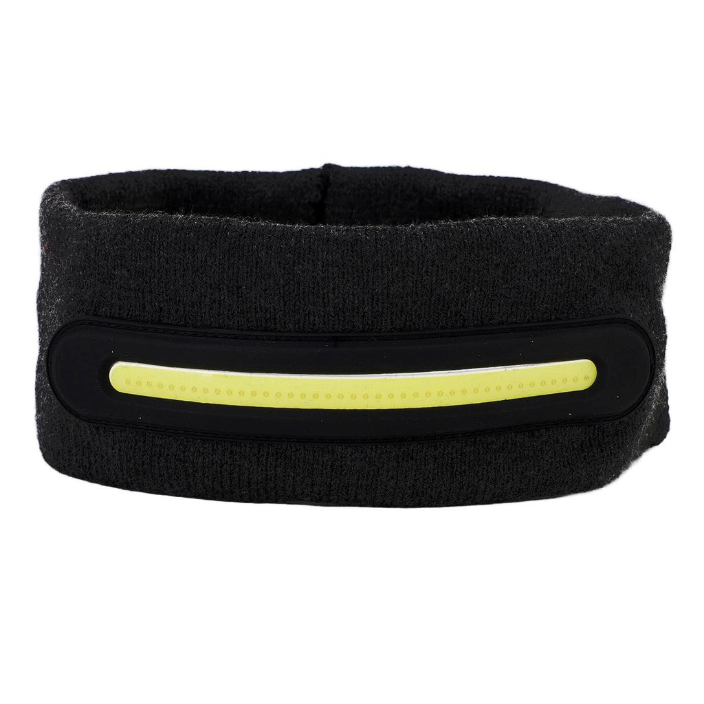 LED Headband Rechargeable Sweat Absorption Forehead LED Lighted Sport Sweatband for Outdoor Night