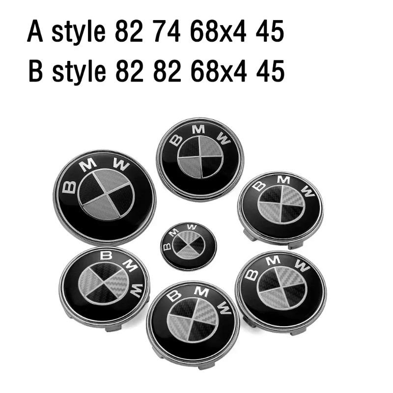 

7Pcs Car Hood Front Rear Trunk Emblem Badge For BMW Original Logo All Black E36 E46 E53 E90 E60 E93 E87 G01 G20 X3 X5 F30 F20 X6 B-style82 82mm
