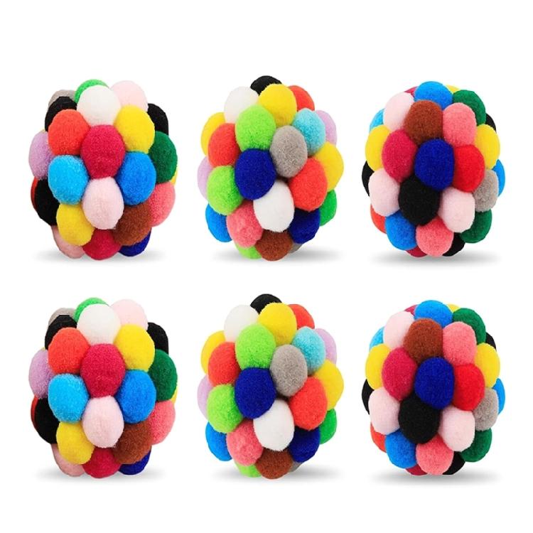 Cats Teething Toy Colorful Ball Shape for Kitten Chew Better Attract Cats