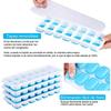 Ice Cube Trays 14 Grids Silicone Ice Cube Molds with Removable Lid Easy-Release For Cocktail Freezer Kitchen Tools