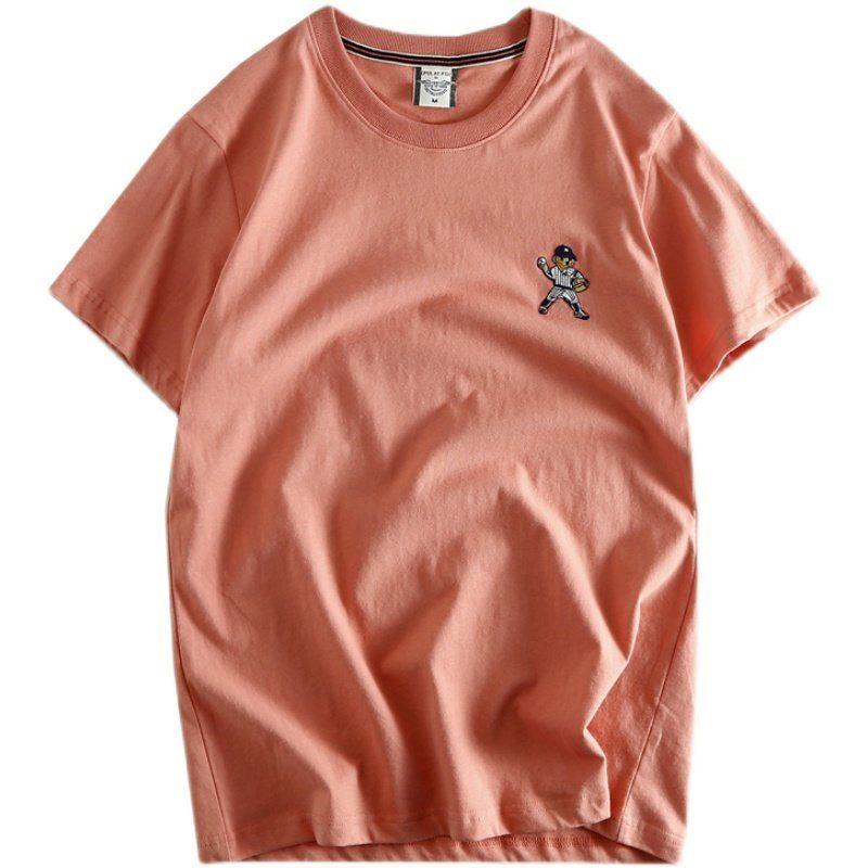 Export Tail Single Men's Cut Label Cattle Goods Factory Export Short Sleeve Pure Cotton Tail Goods Withdraw from Cupboard Original Single T-shirt