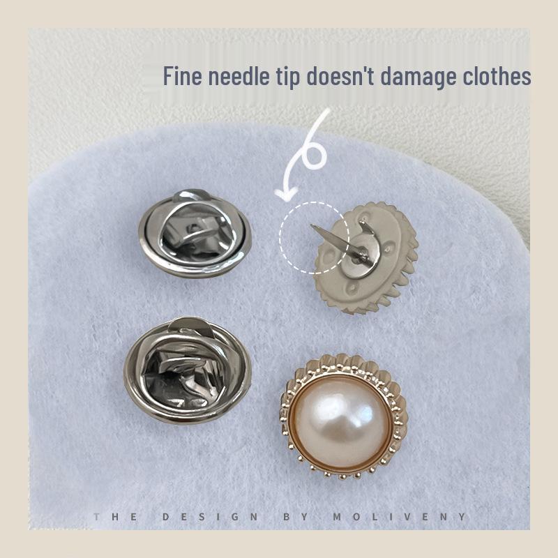 Women's Invisible Pearl Brooch: Anti-Exposure Collar Pin for Shirts and Corsages.