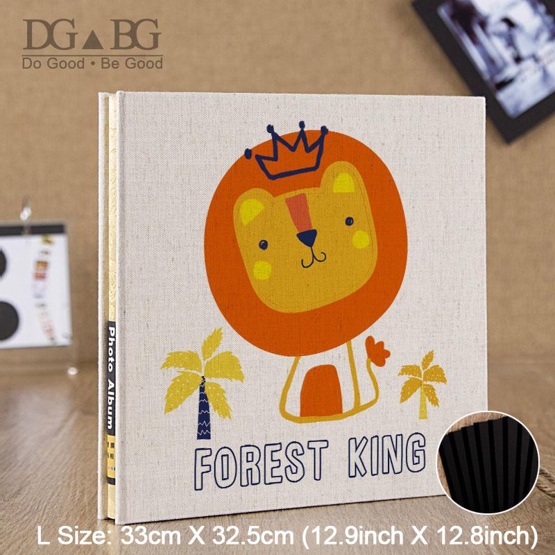 

Photo Album Large Self-Adhesive Glue Free Waterproof Family Albums Linen Cover Hand Made DIY Albums Holds 4X6 5X7 6X8 8X10 Photo