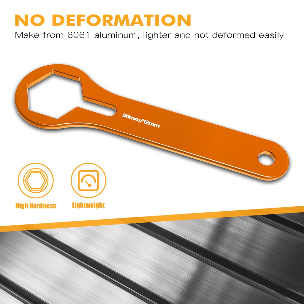 For KTM EXC 300 2008-2022 EXC250 EXCF 350 EXC 450 XCW 300 50mm Dual Chamber Fork Cap Wrench Tool SX125 SXF 250 SXF 450 2007-2022