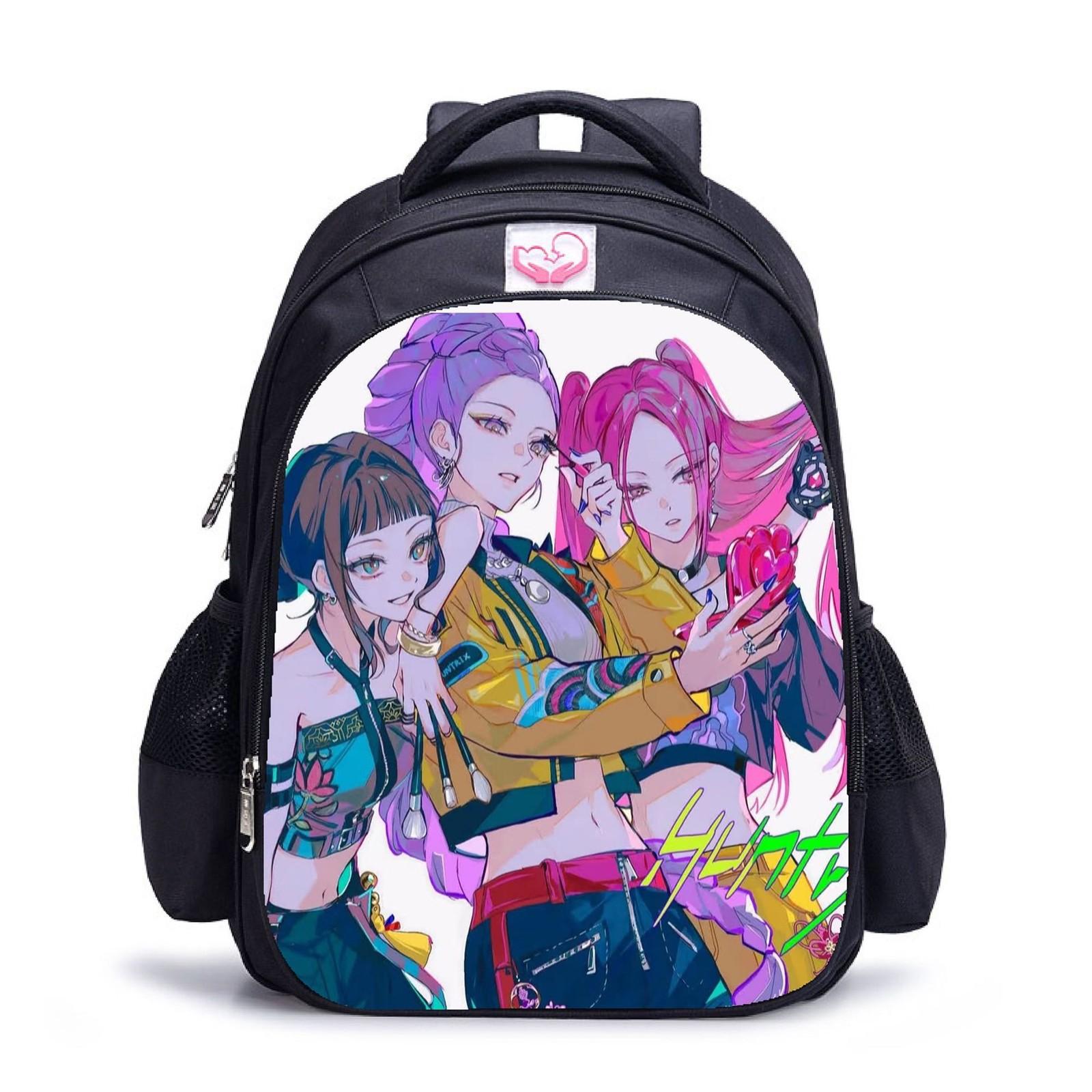 

Повседневная сумка через плечо с рисунком из мультфильма для учеников младших классов средней школы, рюкзаки большой вместимости One Size