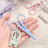 Mini Morandi Color Folding Scissors Travel Portable Design Stainless Steel Cutter for Paper Work School