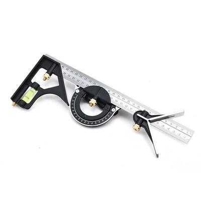 Multi Functional Combination Adjustable Right Angle Ruler Protractor Movable Measuring Tool