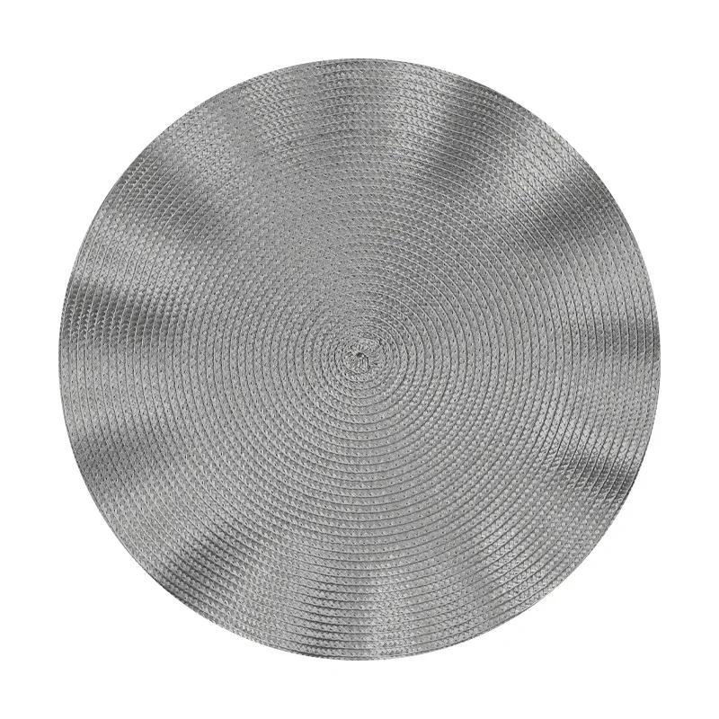 6Pack Round Placemats Solid Color Ruffles Woven Washable Table Mats for Dining Table Heat Resistant Non-Slip Kitchen Accessories
