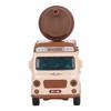 1:36 Magnetic Induction Alloy Die Cast Food Truck Kid Light Music Alloy Pull Back Car Pretend Play Toy Coffee Truck