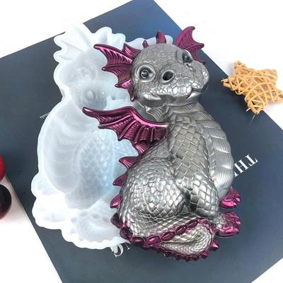 Flying Dragon Epoxy Resin Mold DIY Wall Decorative Pendant 3D Flying Dragon Statue Silicone Mold Cake Chocolate Baking Molds
