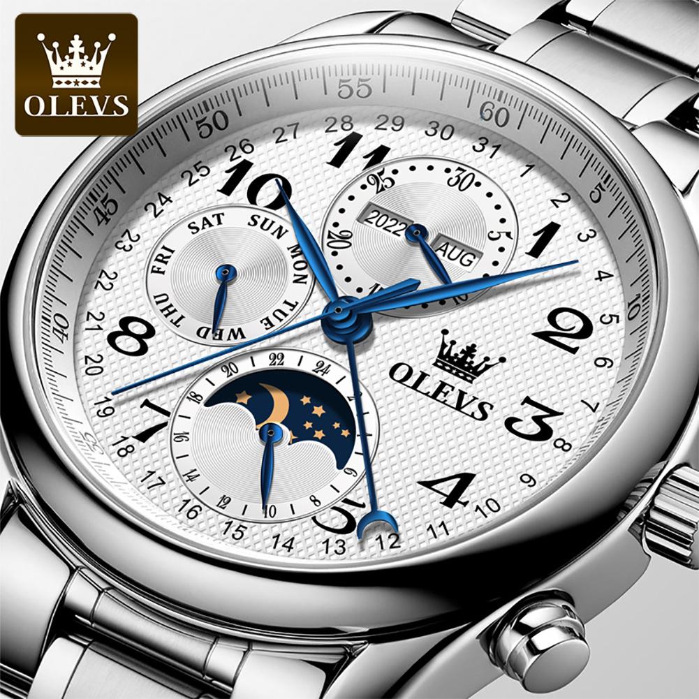 OLEVS 6667 Leuchtende Wasserdichte Automatische Herrenuhr Multifunktionale Mode Mechanische Uhr