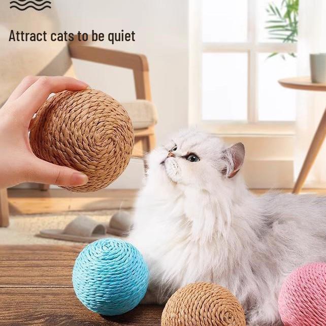 Extra Large Sisal Cat Toy: Durable Teething & Claw Grinding Ball, Bite-Resistant & Perfect for Kittens - New Arrival with Free Shipping