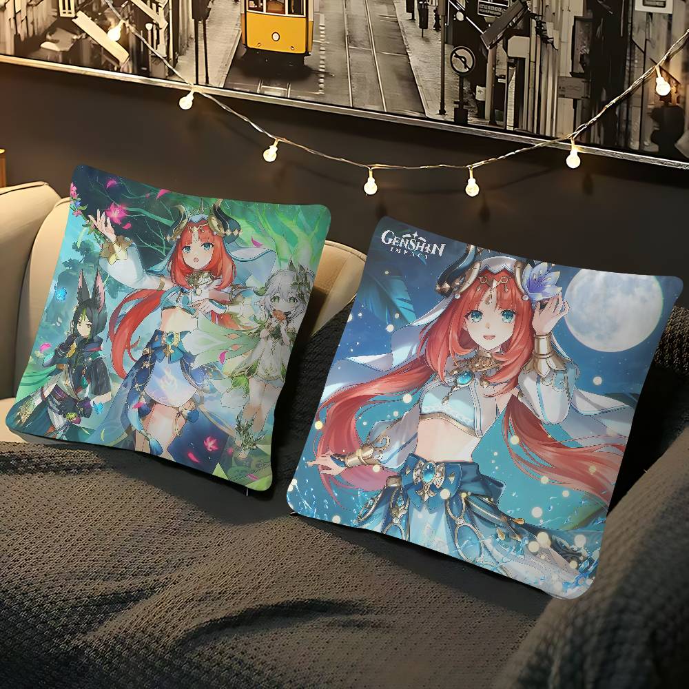 Anime-Charaktere -N-Nilous Kissenbezug Abnehmbarer Waschbarer Kissenbezug – Ganzjährig Weiches Leinen