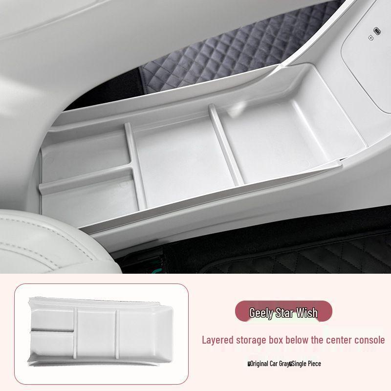 Xingyuan Center Console Storage Box with Anti-Slip Mat - Scratch-Resistant & Easy to Clean Car Interior Accessory