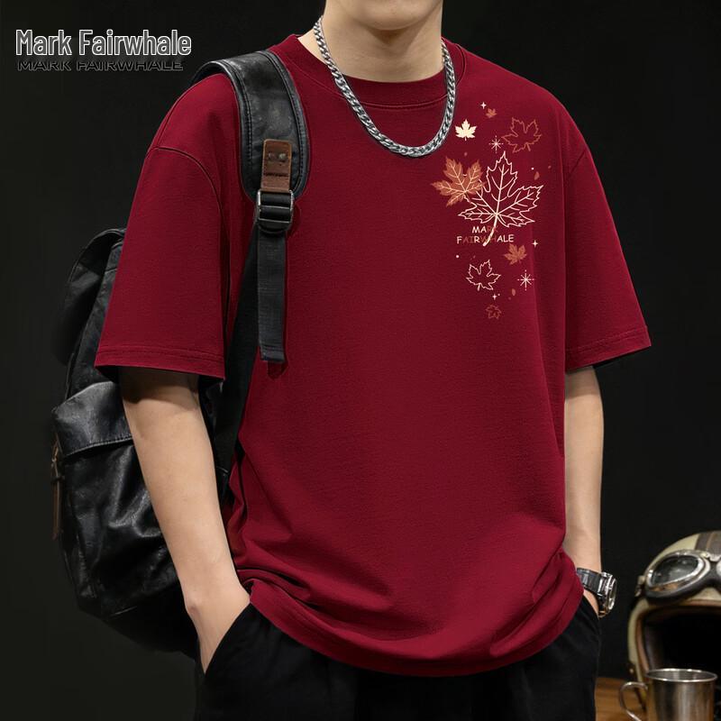 Mark Fairwhale Men s Maple Leaf Design Cotton T-Shirt XL