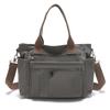 Canvas Tote Bag For Women With Multiple Pockets And Crossbody Strap For Casual Travel