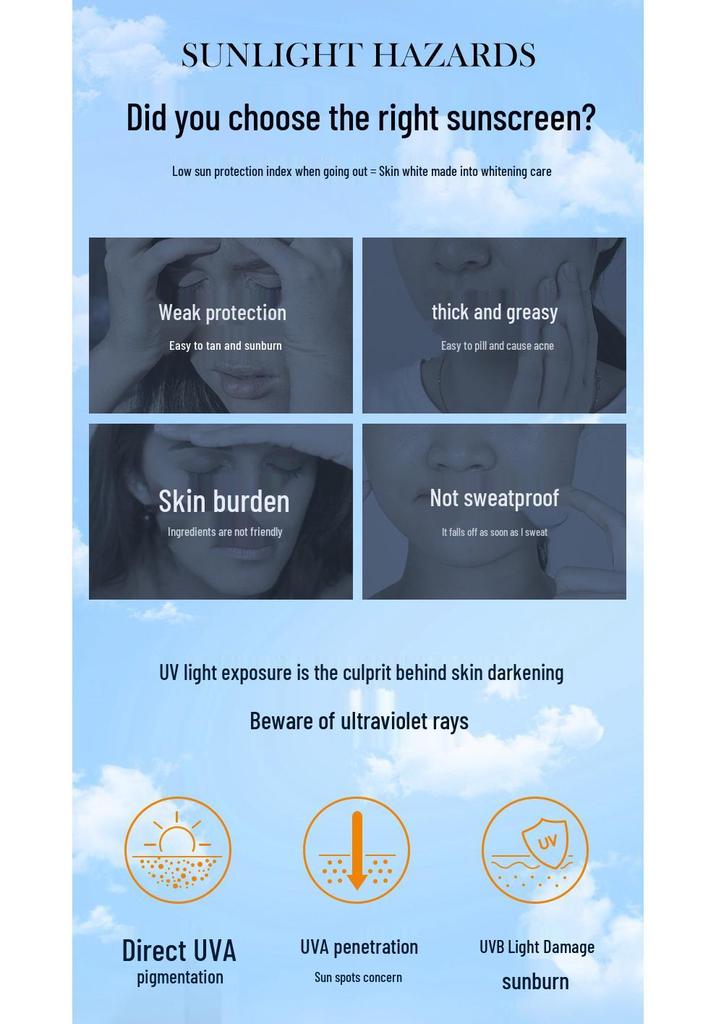 Mengxi Lan 377 SPF50+ Whitening Sunscreen for Military Training: UV Protection Lotion for Men and Women