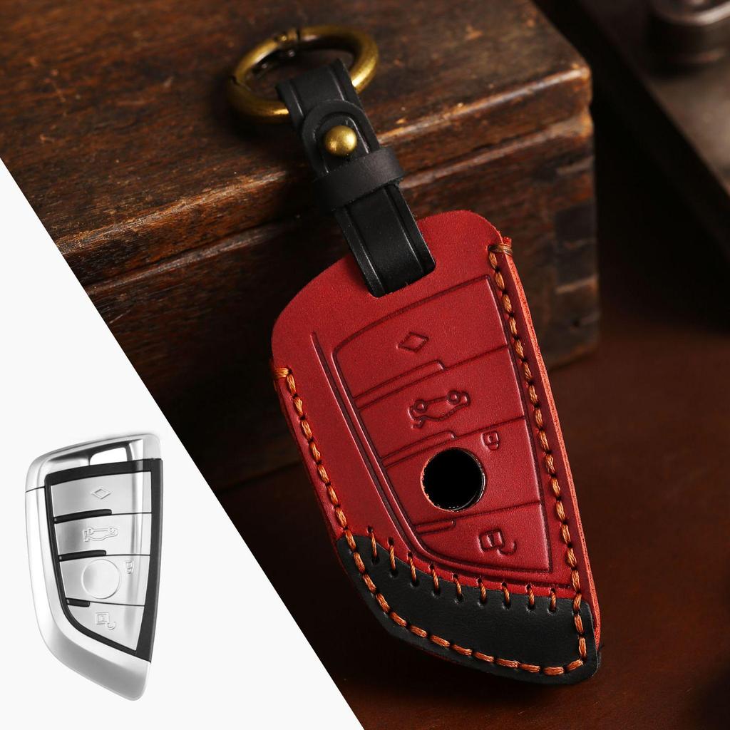 Handmade Car Key Case for BMW 5 Series, 7 Series, X1, X3, 525li