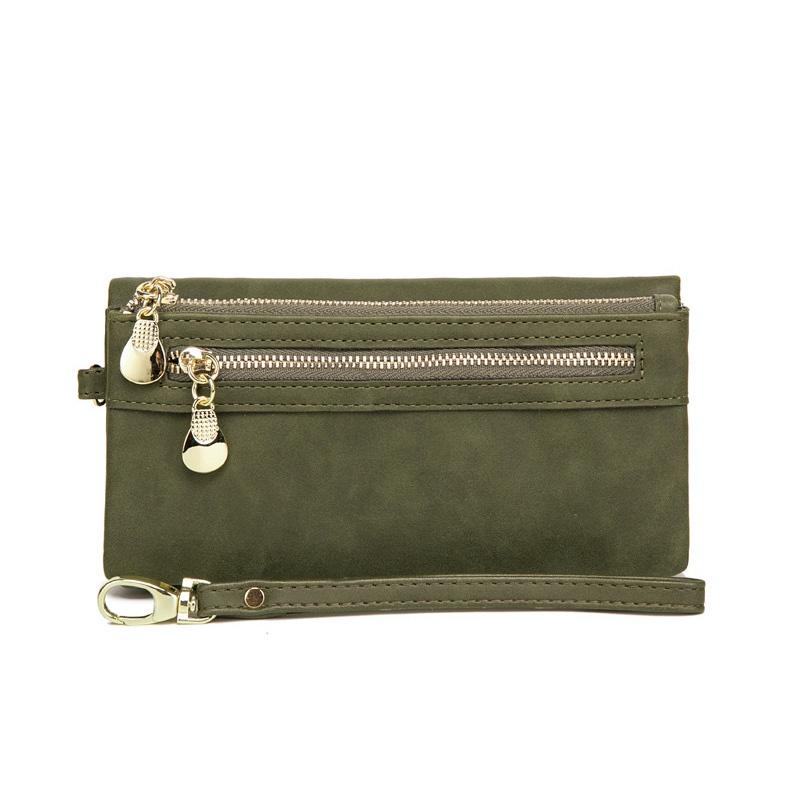 IELGY Женский многофункциональный длинный кошелек в корейском стиле розовый — фото 4